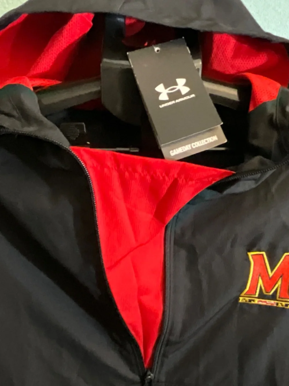 Maryland Terrapins Half Zip Jacket by Under Armour. NWT. Men’s SMALL - Picture 3 of 8